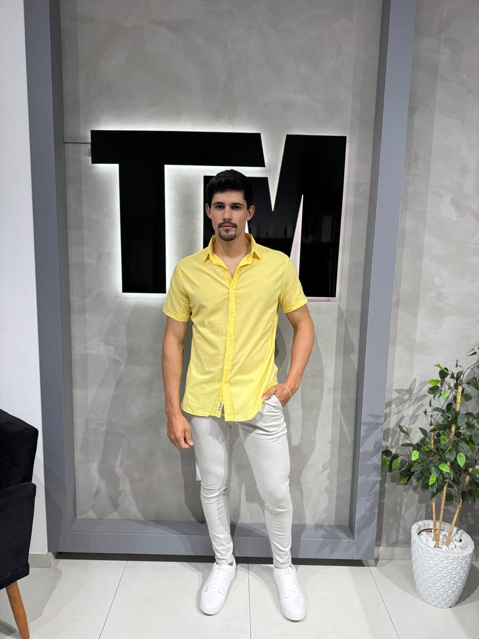 Camisa Social da Martt Amarela - cod 4054