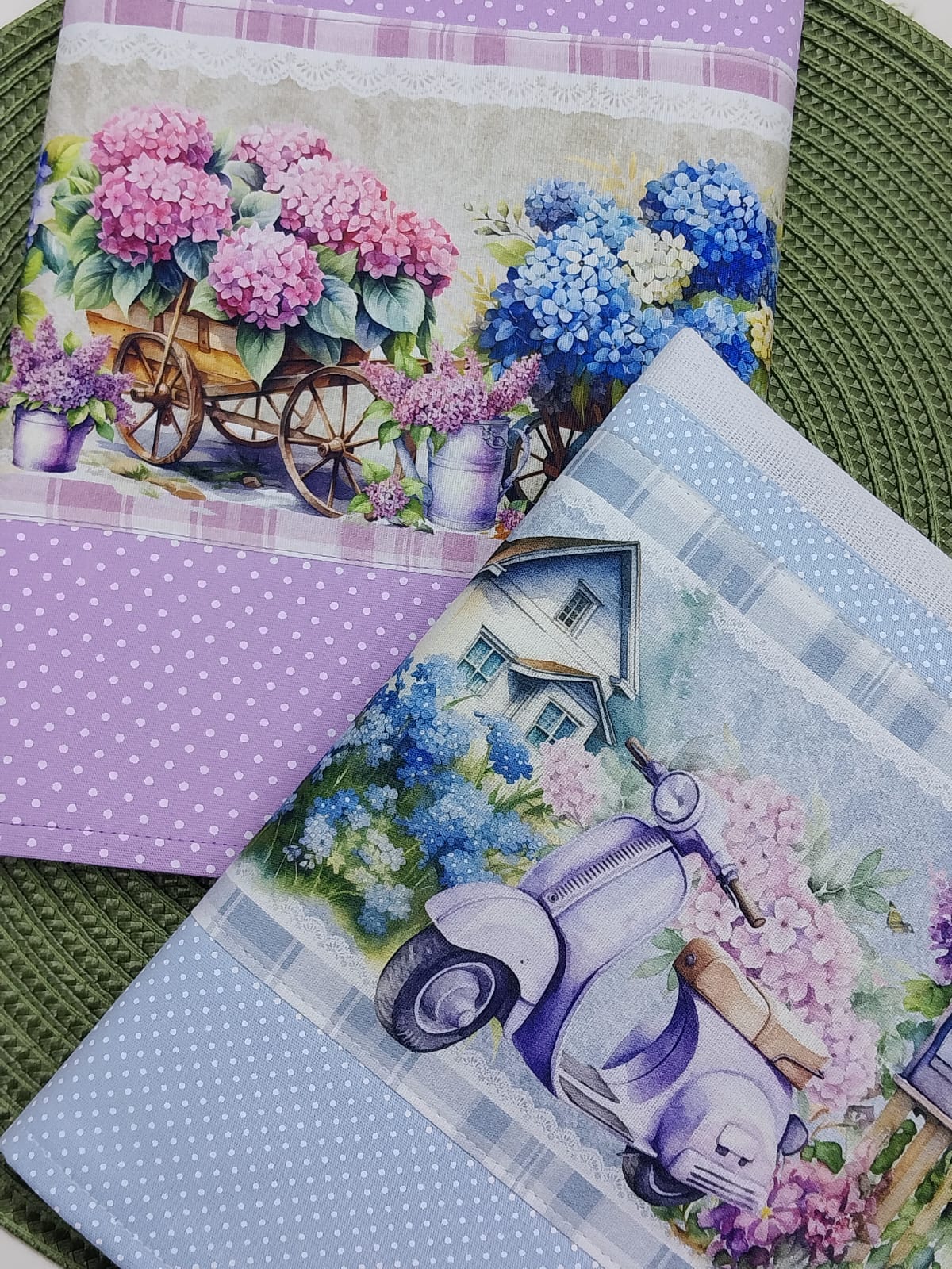 Kit de Pano de Prato dia a dia Lavandas da Primavera
