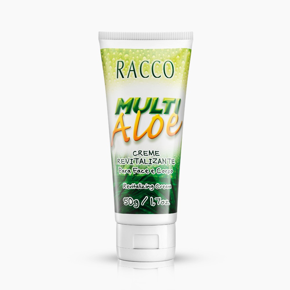 Creme Revitalizante para Face e Corpo Multi Aloe Racco, 50g