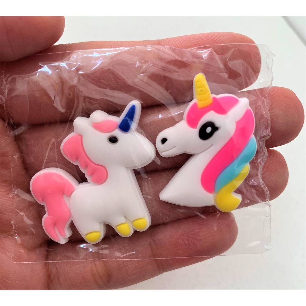 Kit 2 Apliques Emborrachado Unicornio para Artesanato