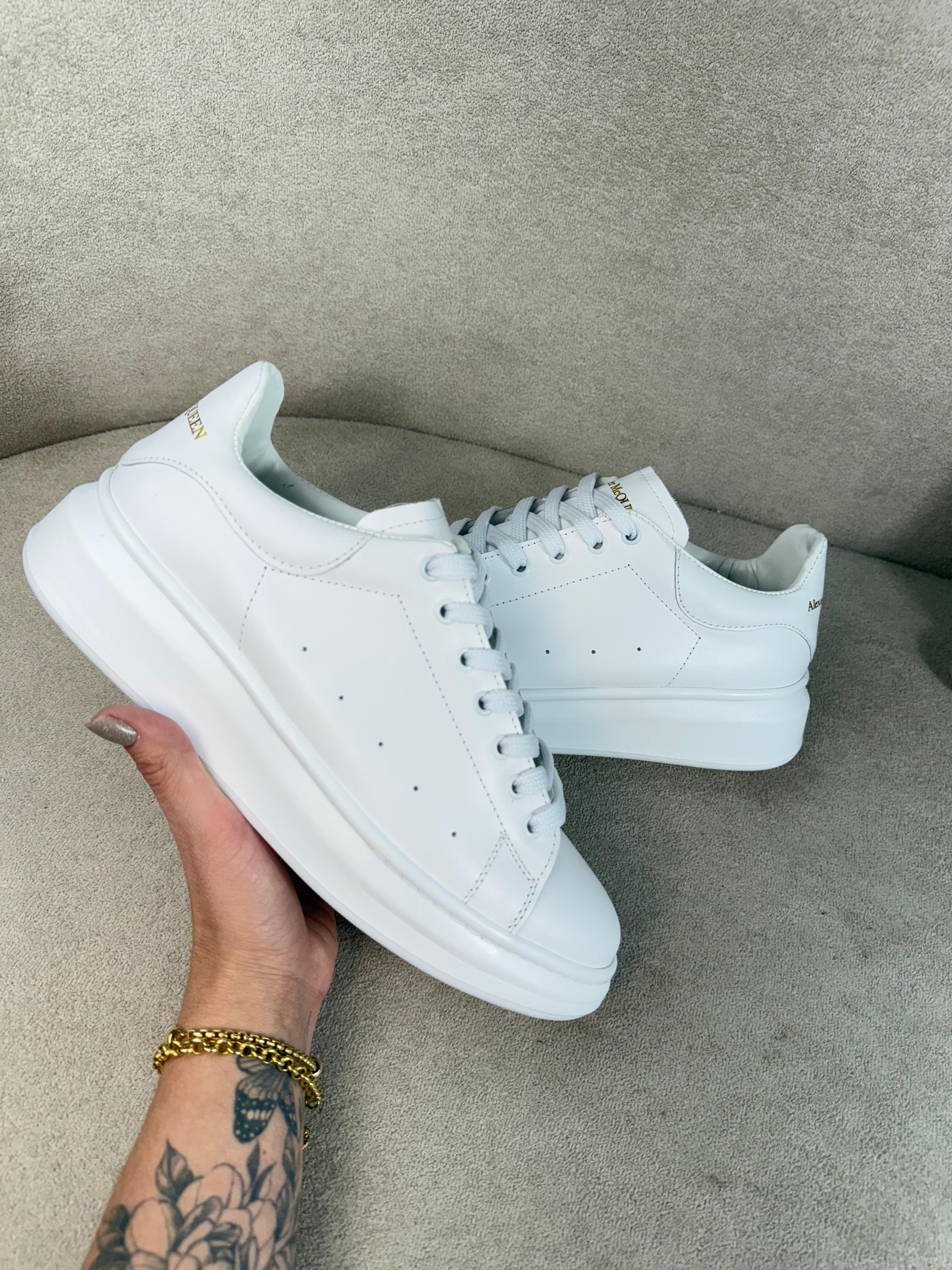 Alexsander Mcqueen - Branco  em Couro Legitimo