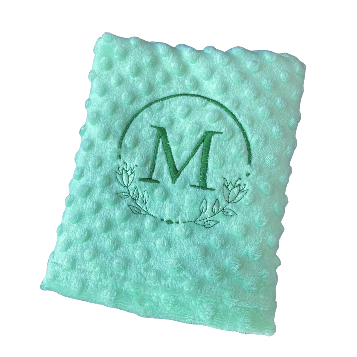 Manta Cobertor Bebê RN Personalizado com Inicial Letra Bordado