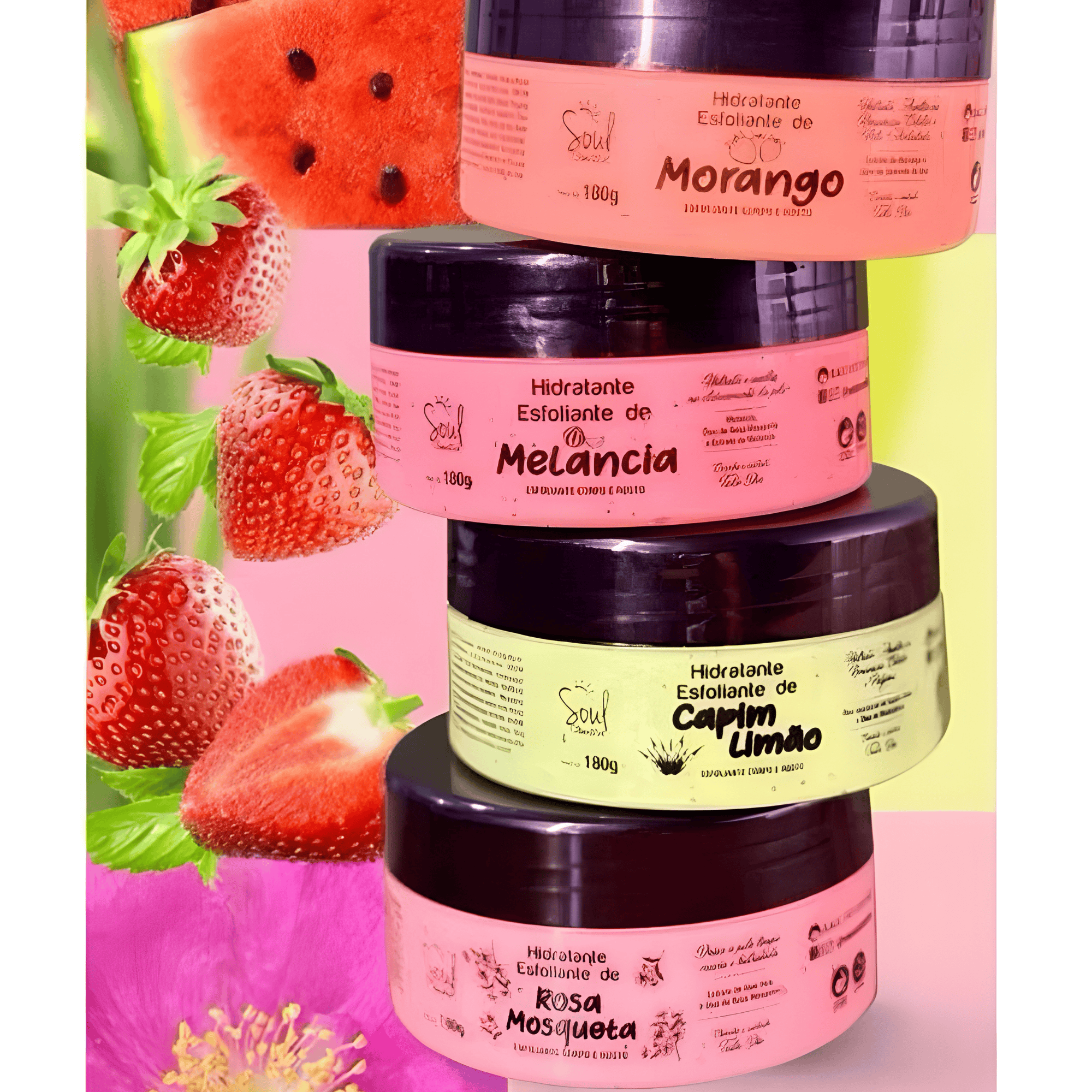 Hidratante Esfoliante Corpo E Rosto 180g / Soul Cosméticos