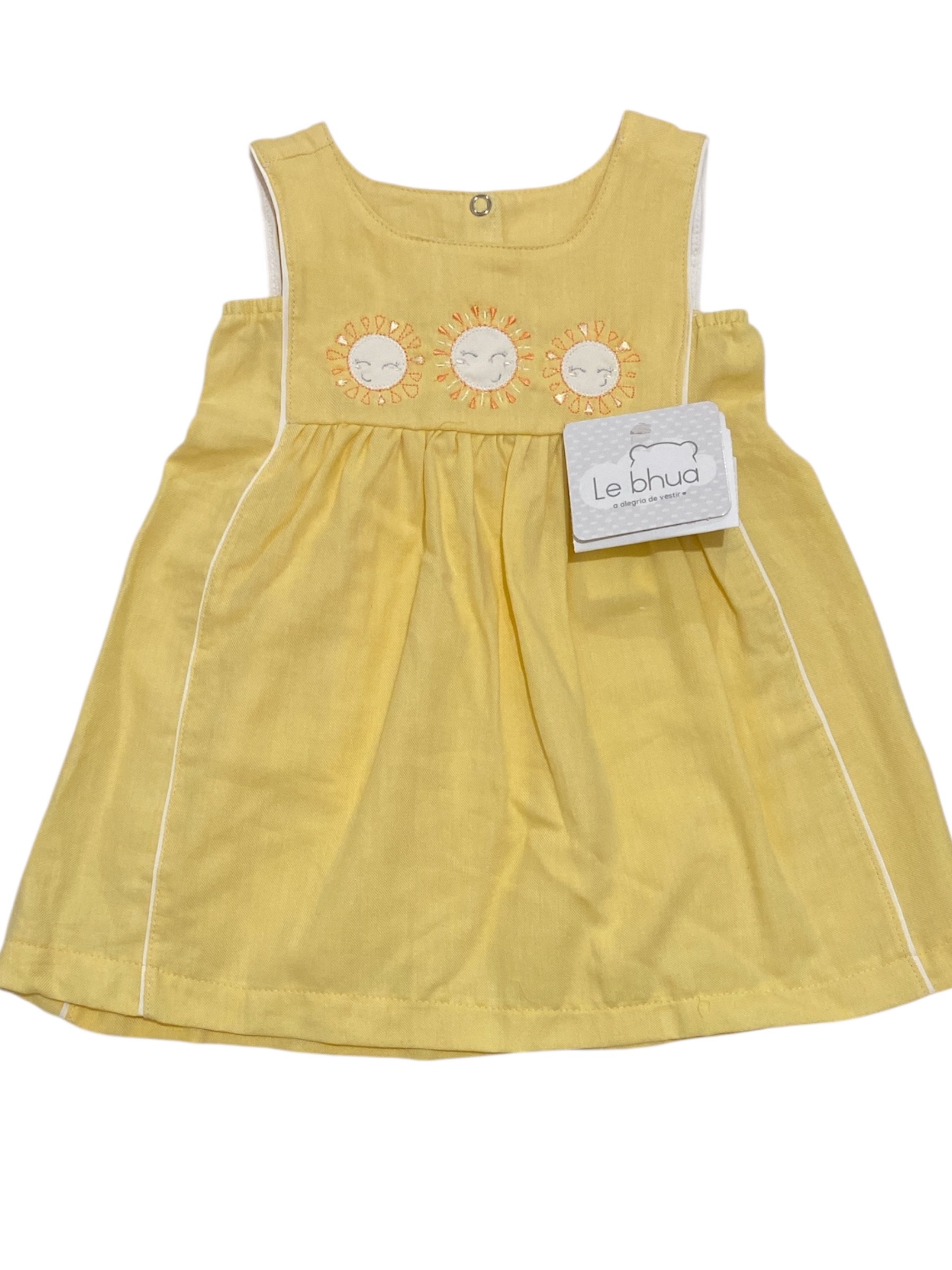 VESTIDO LB13765 AMARELO PASTEL LE BHUA