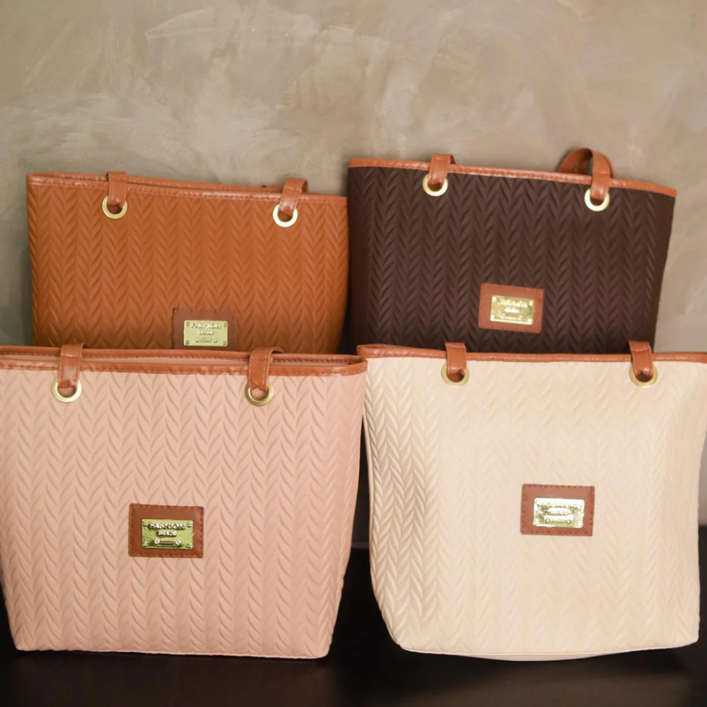 BOLSA SACOLA FOLHADA