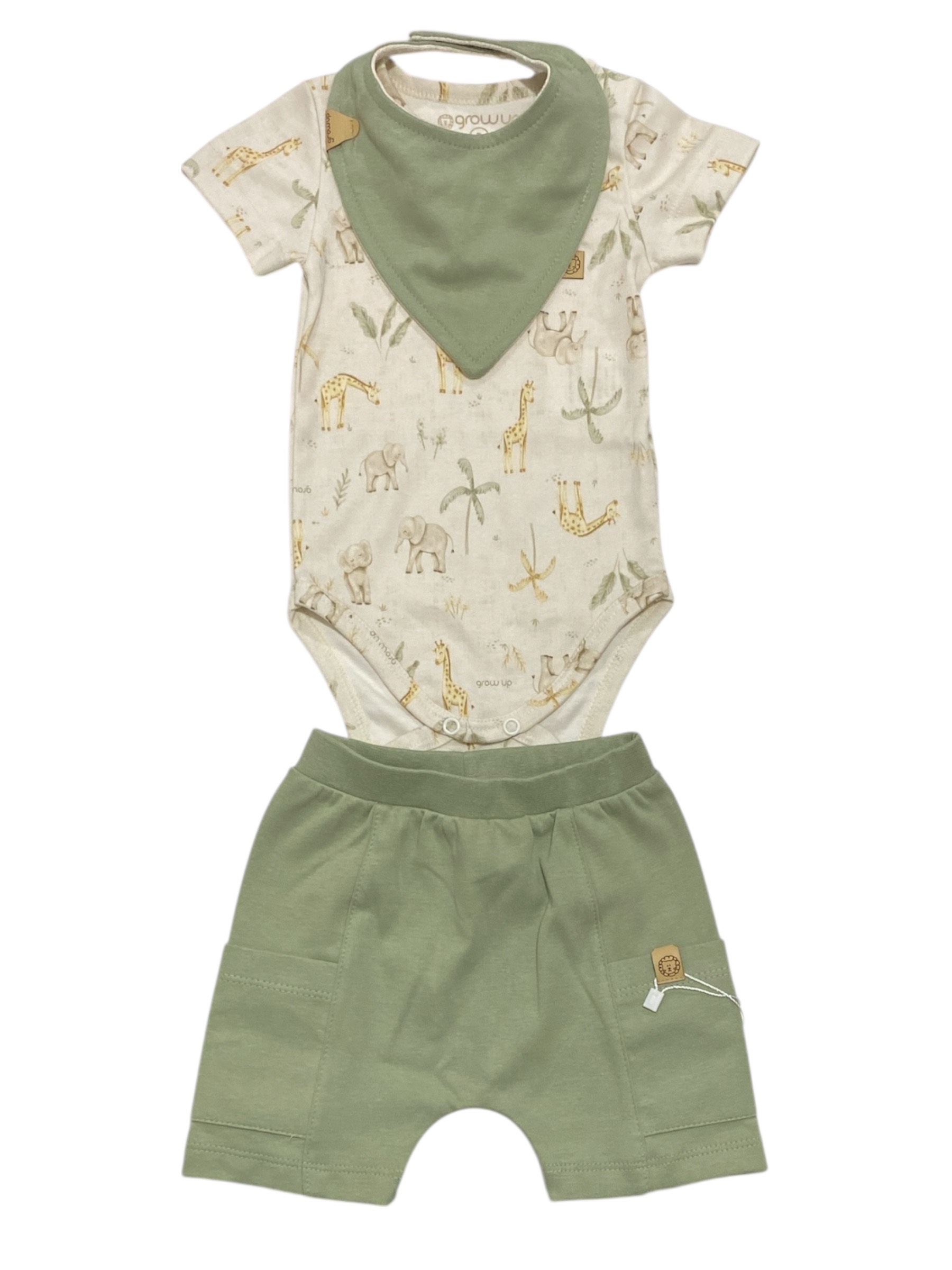 CONJUNTO SIMPLE COM BABEIRO WILD CREME GROW UP