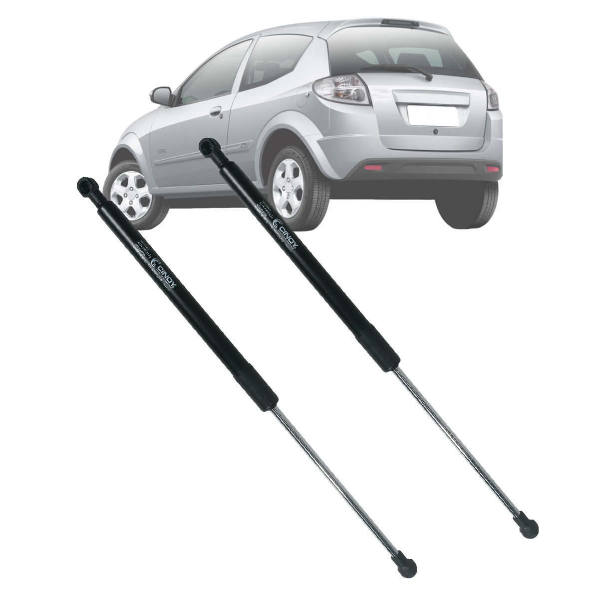 Par de Amortecedores Gás Porta Malas Tampa Traseira Ford Ka 2008 2009 2010 2011 2012 2013 2014