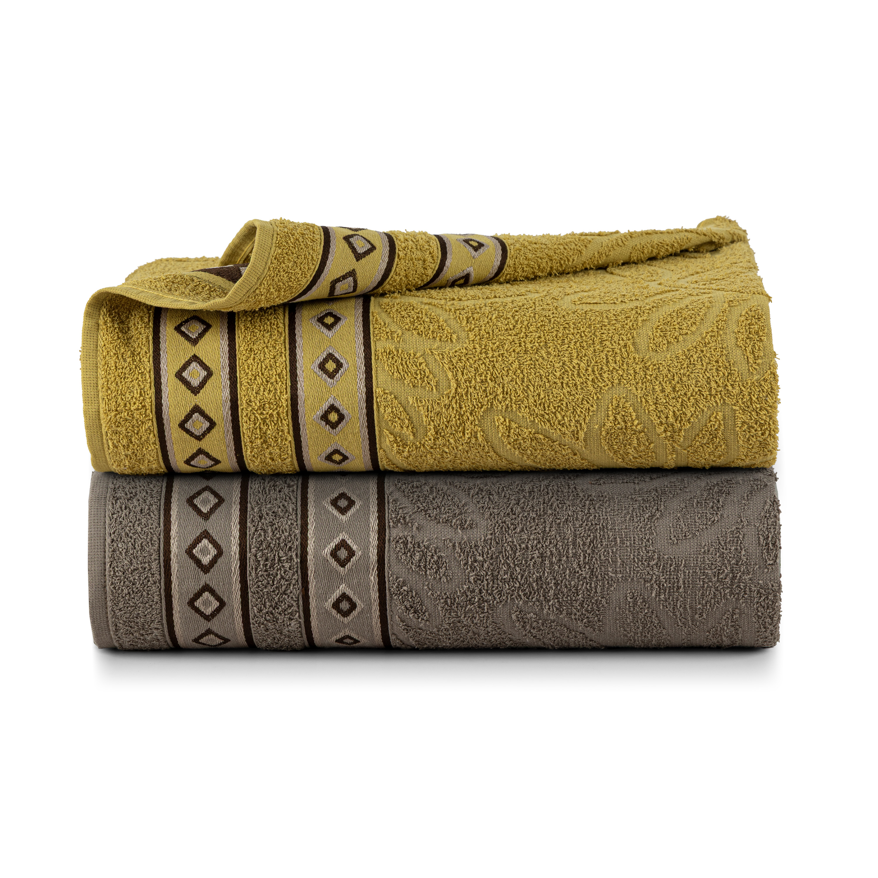 Kit 2 Toalhas de Banho Bloom Jacquard 350g 150x75cm Hipoalergênico