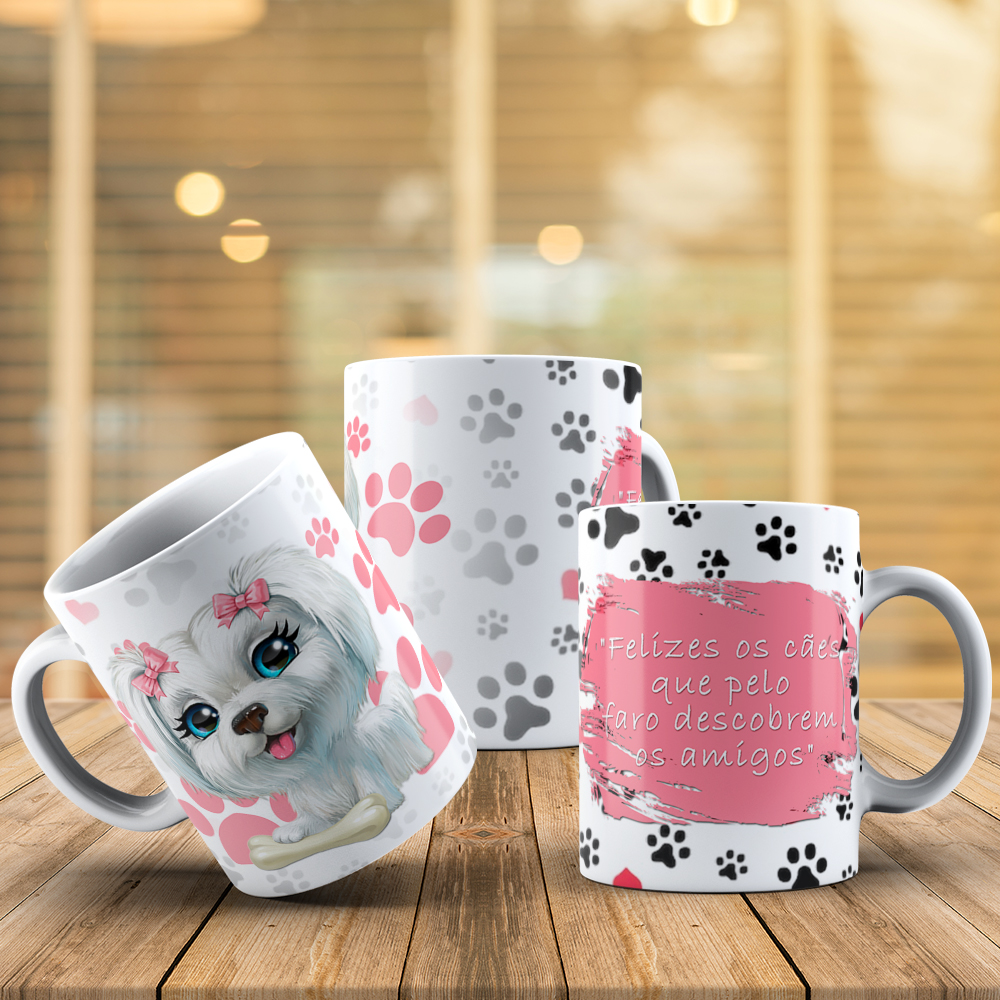 Caneca Personalizada /Cerâmica/ Caneca cachorros e gatos