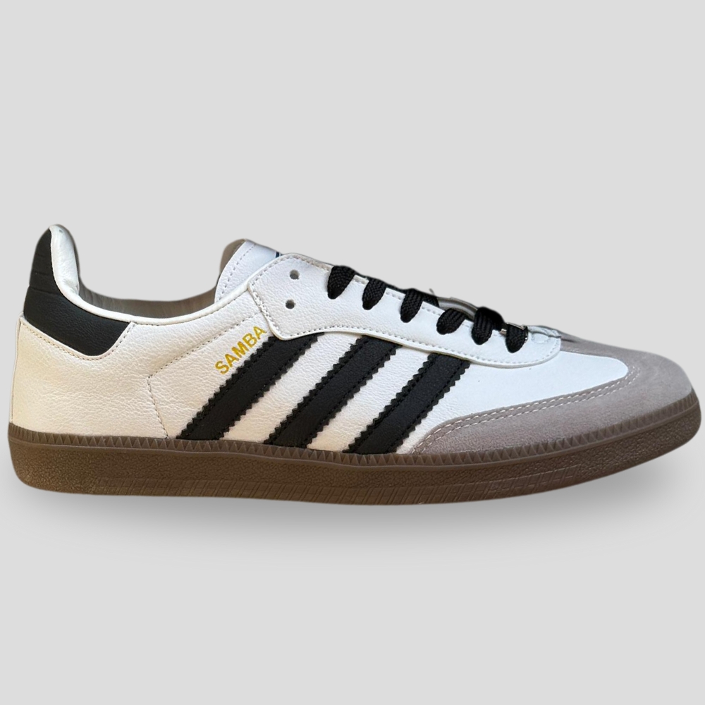 Adidas Samba OG Branco/Preto (Solado Marrom)