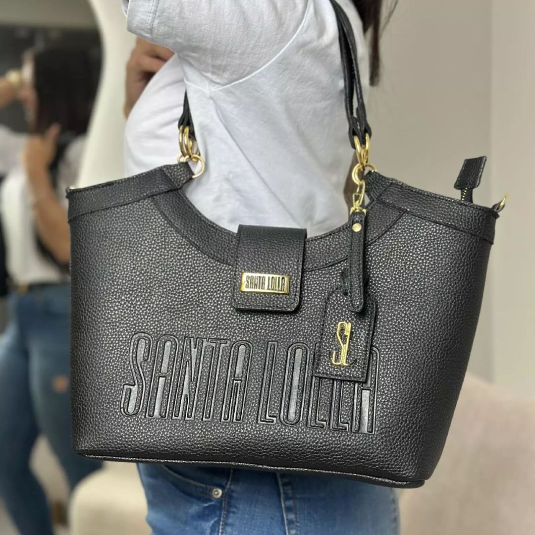 Bolsa Santa Lolla Grande Lateral de Couro