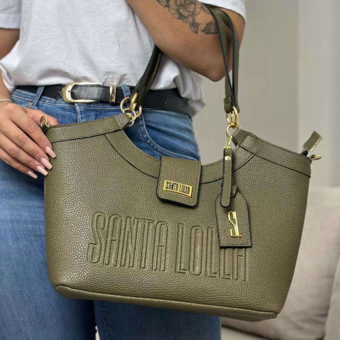 Bolsa Santa Lolla Grande Lateral de Couro
