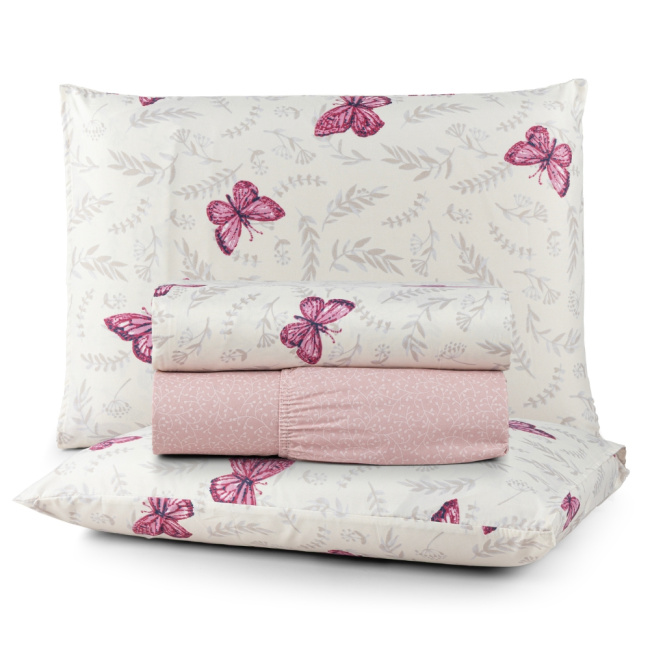 Jogo De Cama Lençol Avere Casal 200 Fios Estampado - 04 Peças