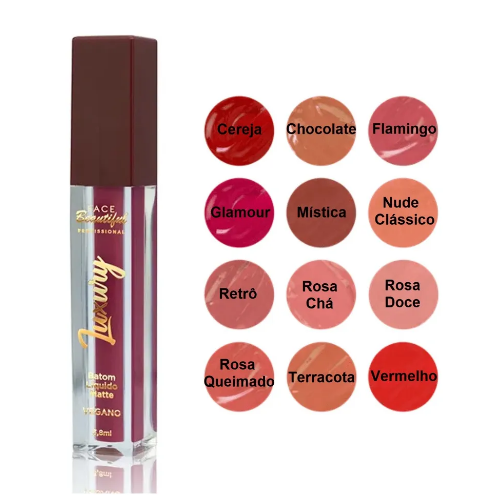 Batom Líquido Matte Luxury Face Beautiful