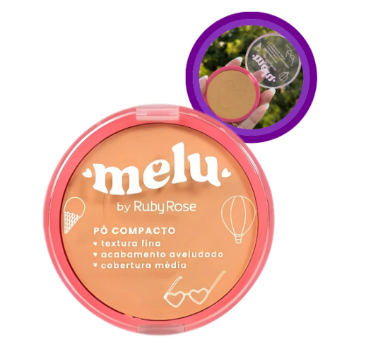 Pó Compacto Matte Melu Textura Fina Cobertura Média Cores