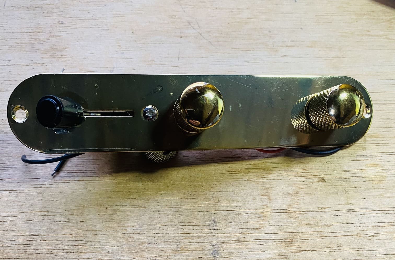 Control plate Telecaster dourado completo
