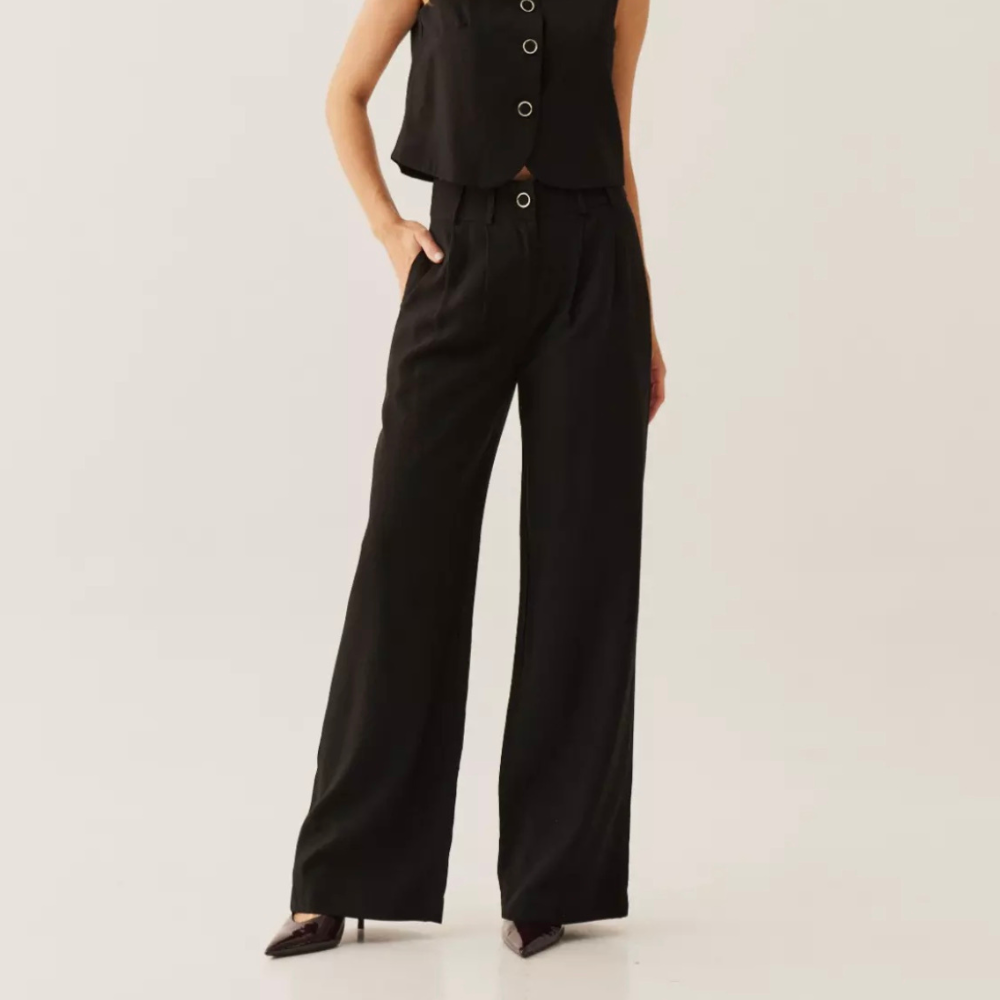 CALÇA ALFAIATARIA OLIVIA TWILL PRETO