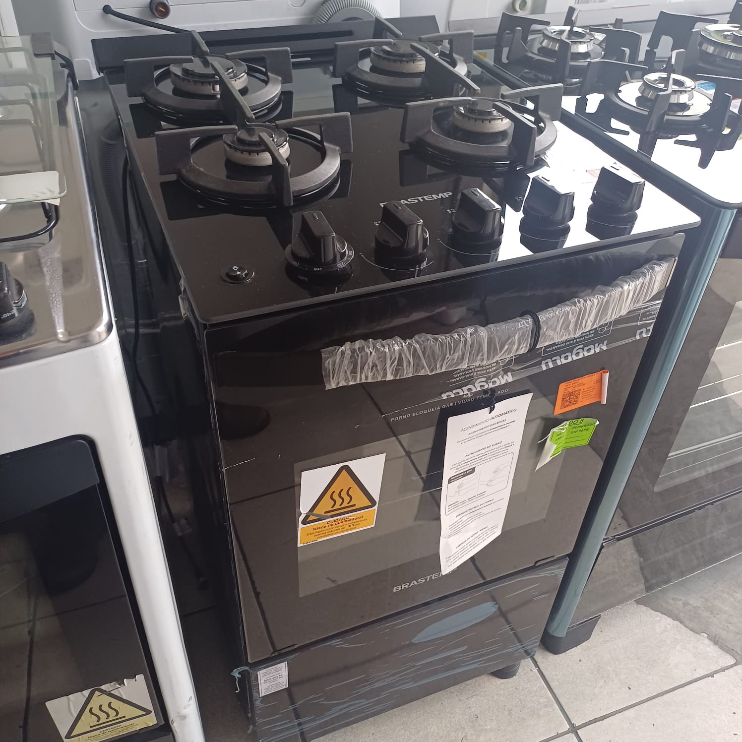 Fogão Elétrico 4 Bocas Brastemp Mesa de Vidro BF04 Bivolt