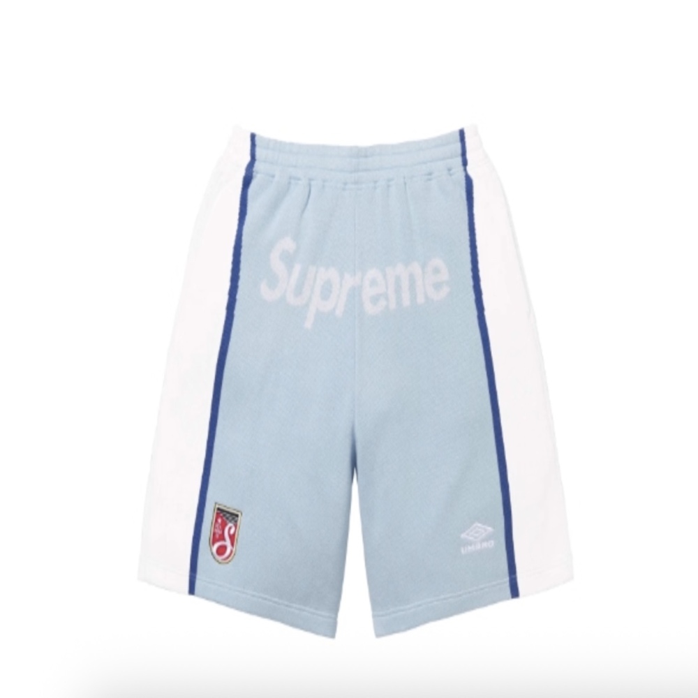 Shorts de Tricot Supreme com Detalhes Esportivos - Azul Claro