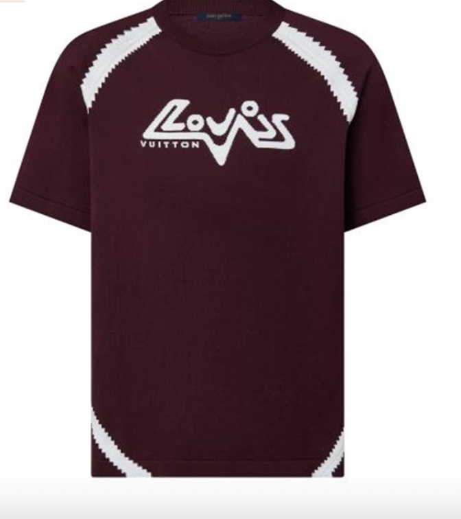 Camisa de Tricot Louis Vuitton Manga Curta - Logo Estilizado