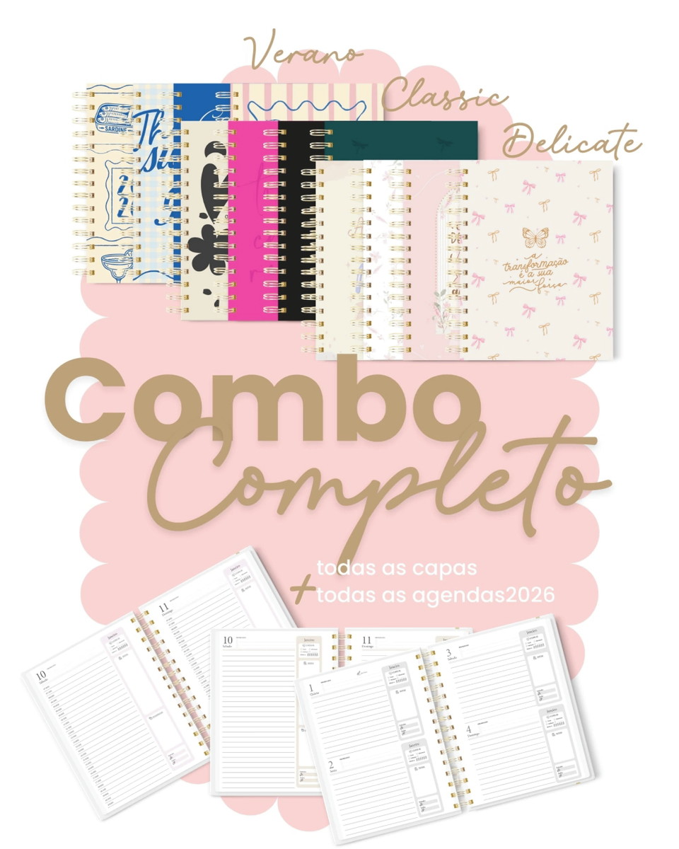 Combo Completo Agendas 2026 + Capas