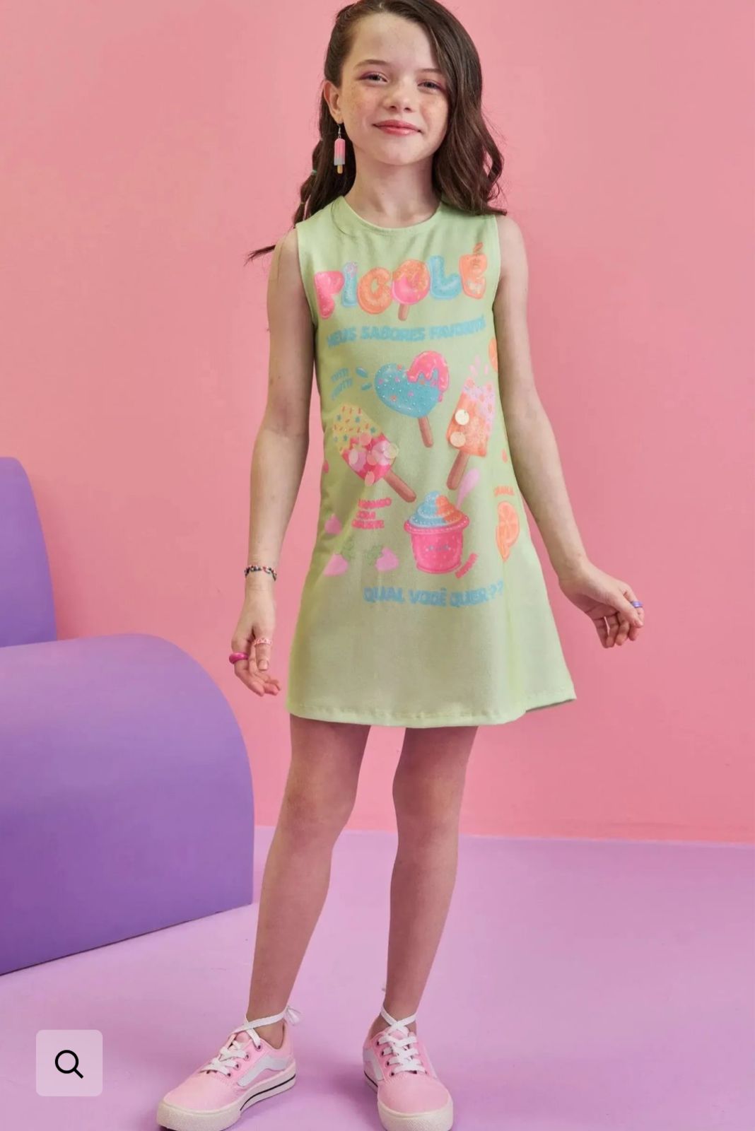 Vestido verde cítrico picolé