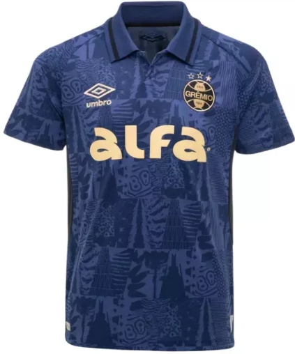 Camisa Grêmio III 25/26 - Torcedor Masculino PATROCINIO ALFA - Azul Marinho -