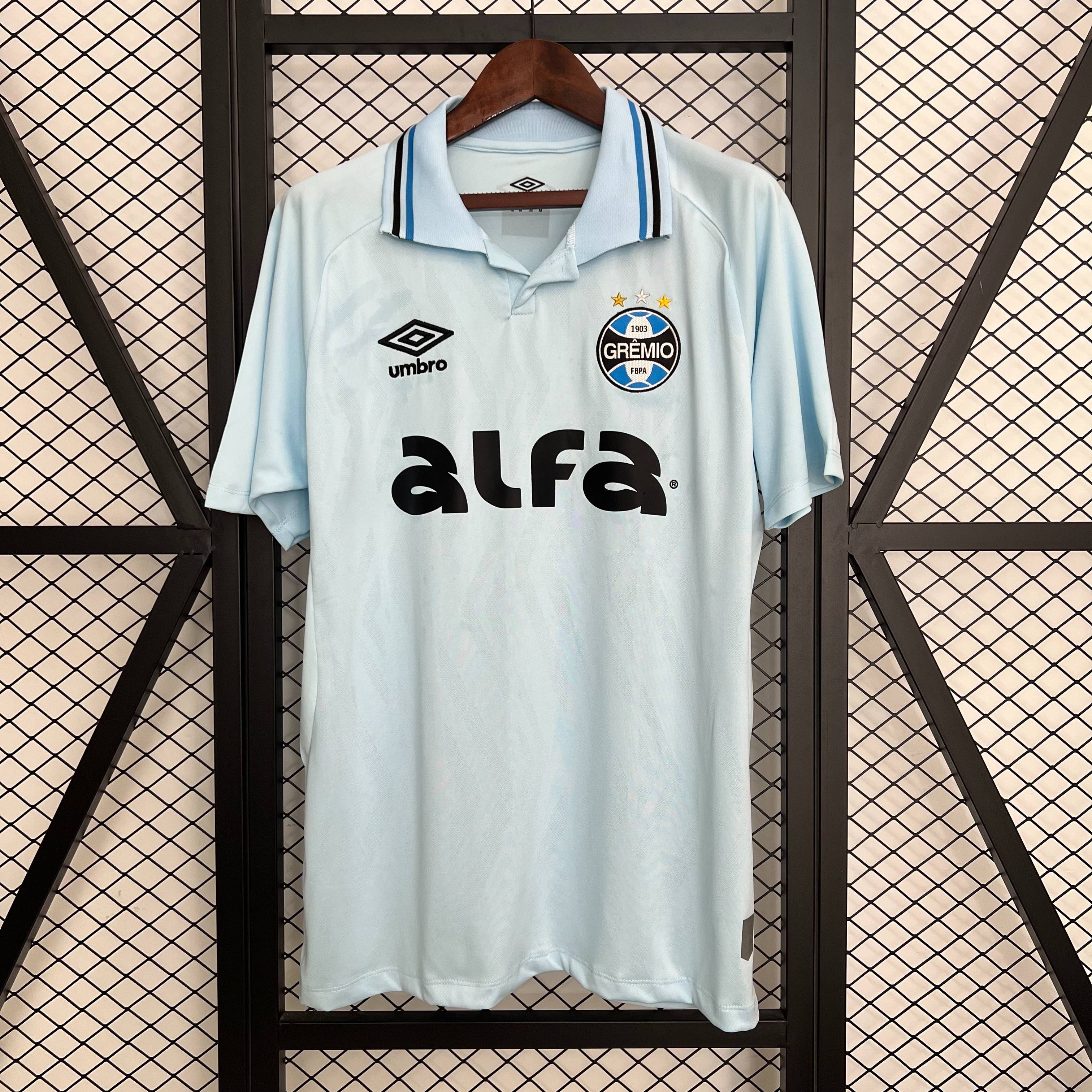 Camisa Grêmio Celeste II 2025/26 Umbro Classic   Edição Retrô Imortal