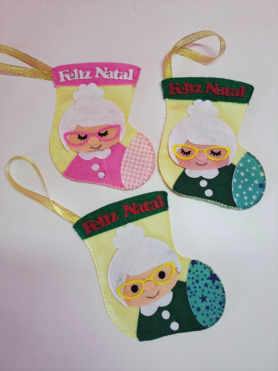 Meias de Natal em feltro