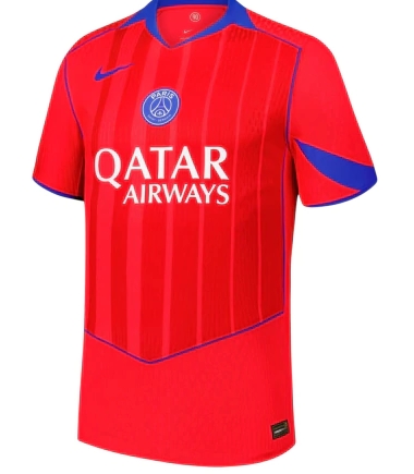 Camisa Paris Saint-Germain III 25/26 - Torcedor Nike Masculina - Vermelha e azul