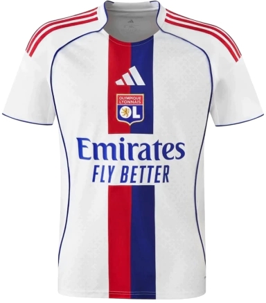 Camisa Lyon I 25/26 - Torcedor Adidas Masculina - Branca