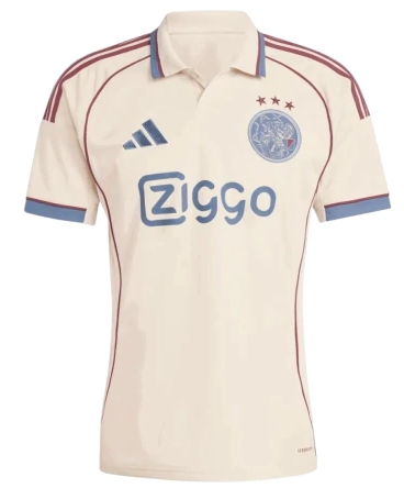 Camisa Ajax III 25/26 - Torcedor Adidas Feminina - Bege e azul