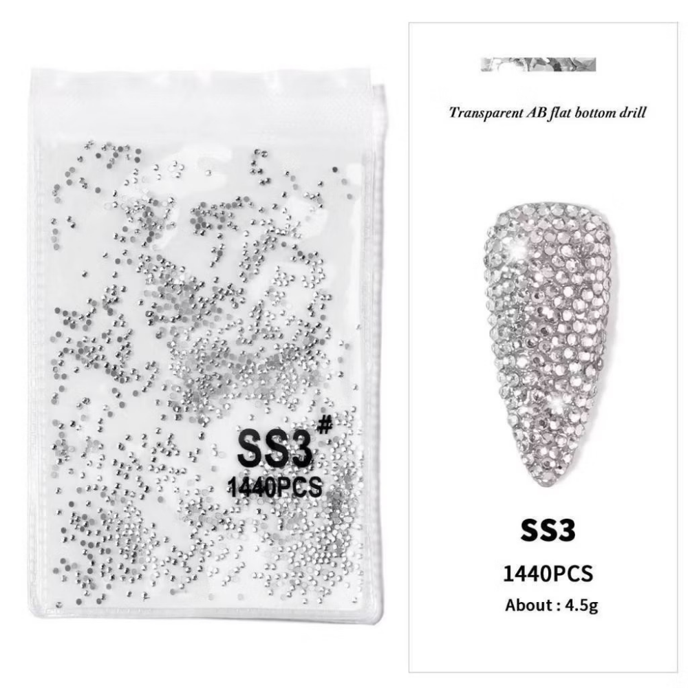 KIT 2880 peças Strass Cristal Cor Unhas e Artesanato-INLIS ANA