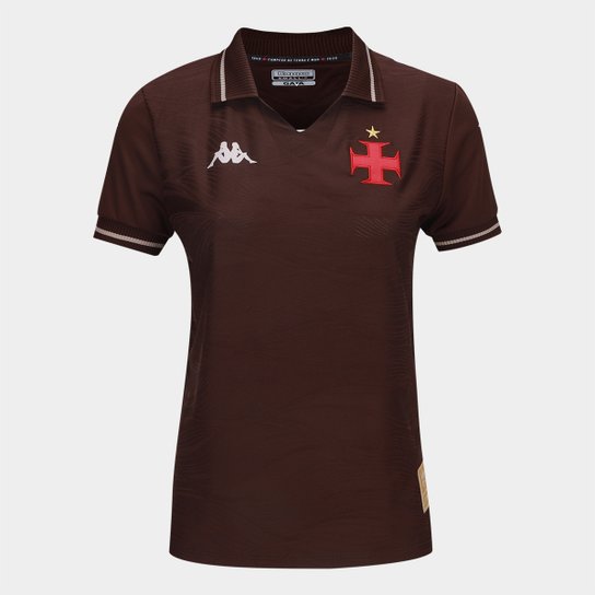 Camisa Vasco III 25/26 s/n Kappa Feminina - Marrom