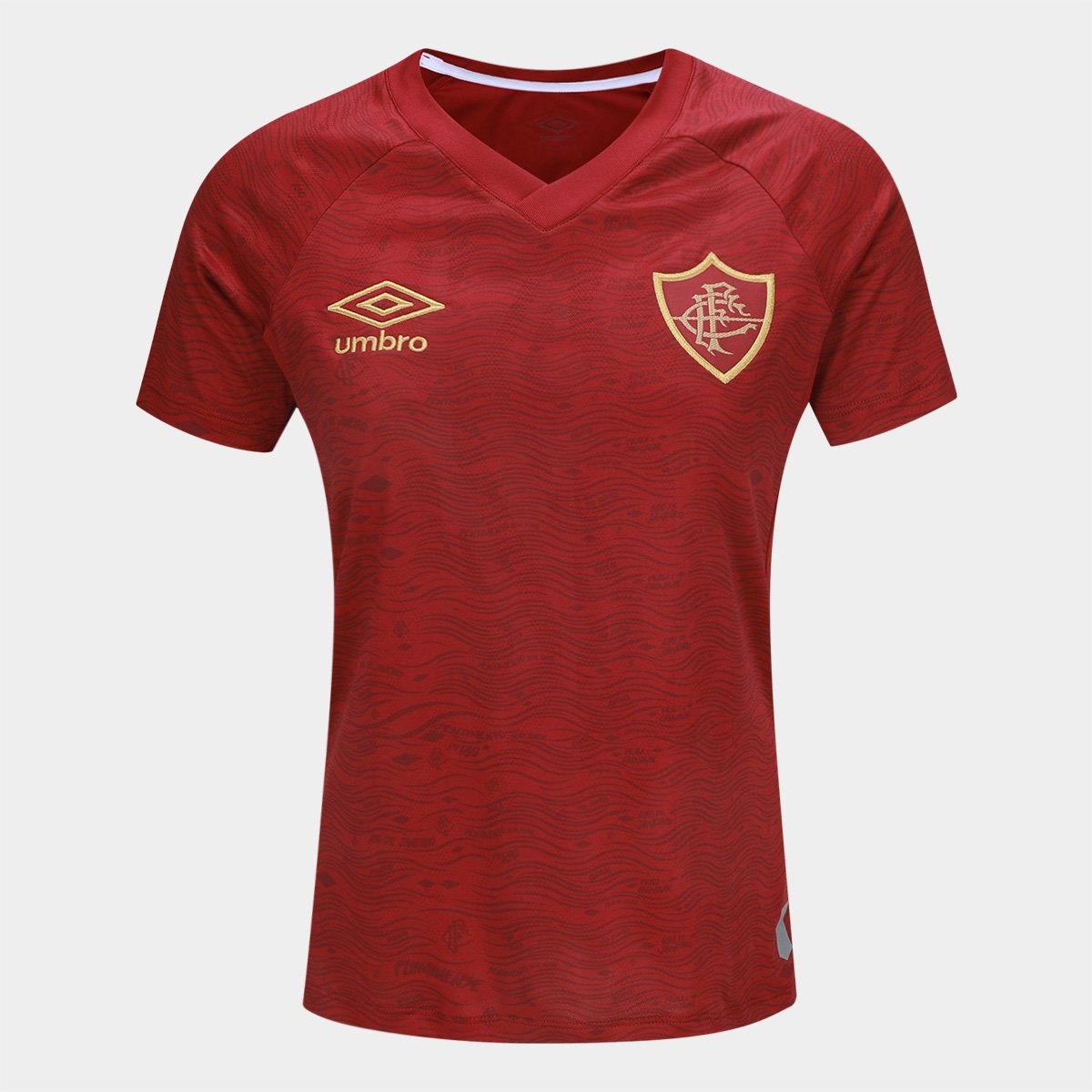 Camisa Fluminense III 25/26 s/n Torcedor Umbro Feminina - Vinho+Dourado