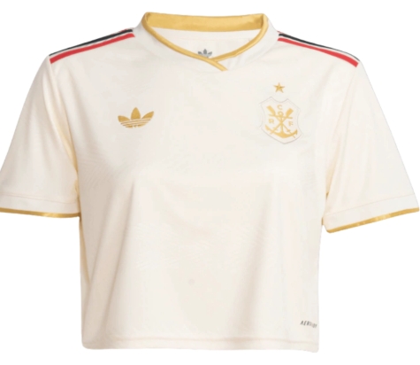 Camisa Cropped do Flamengo III 25/26 Feminina Adidas