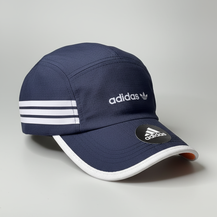 Boné Adidas 3-Stripes Aba Curva - Azul Marinho