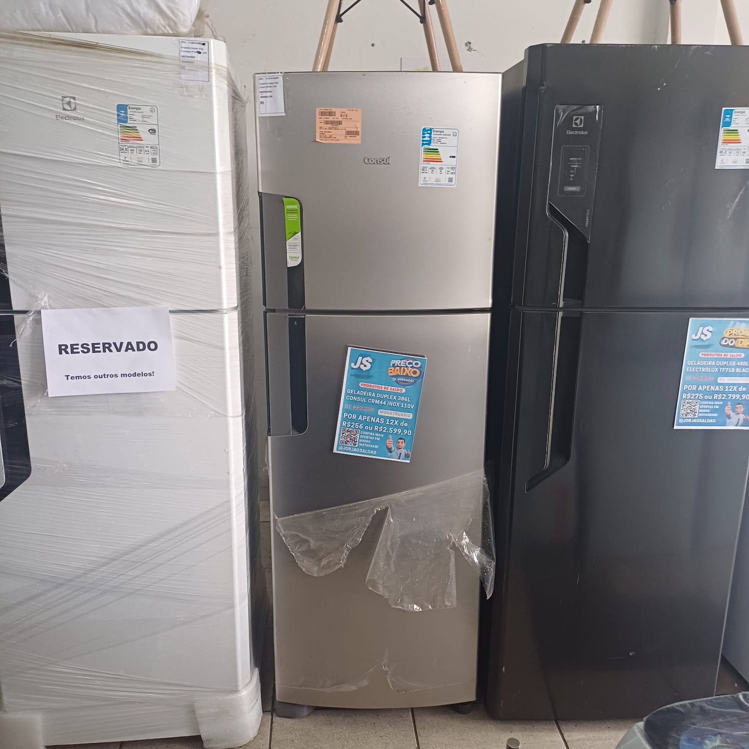 Geladeira Duplex Consul 386L Frost Free CRM44 Inox 110V