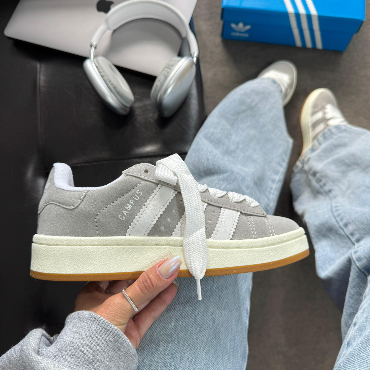 Adidas Campus 00s - Cinza/Branco
