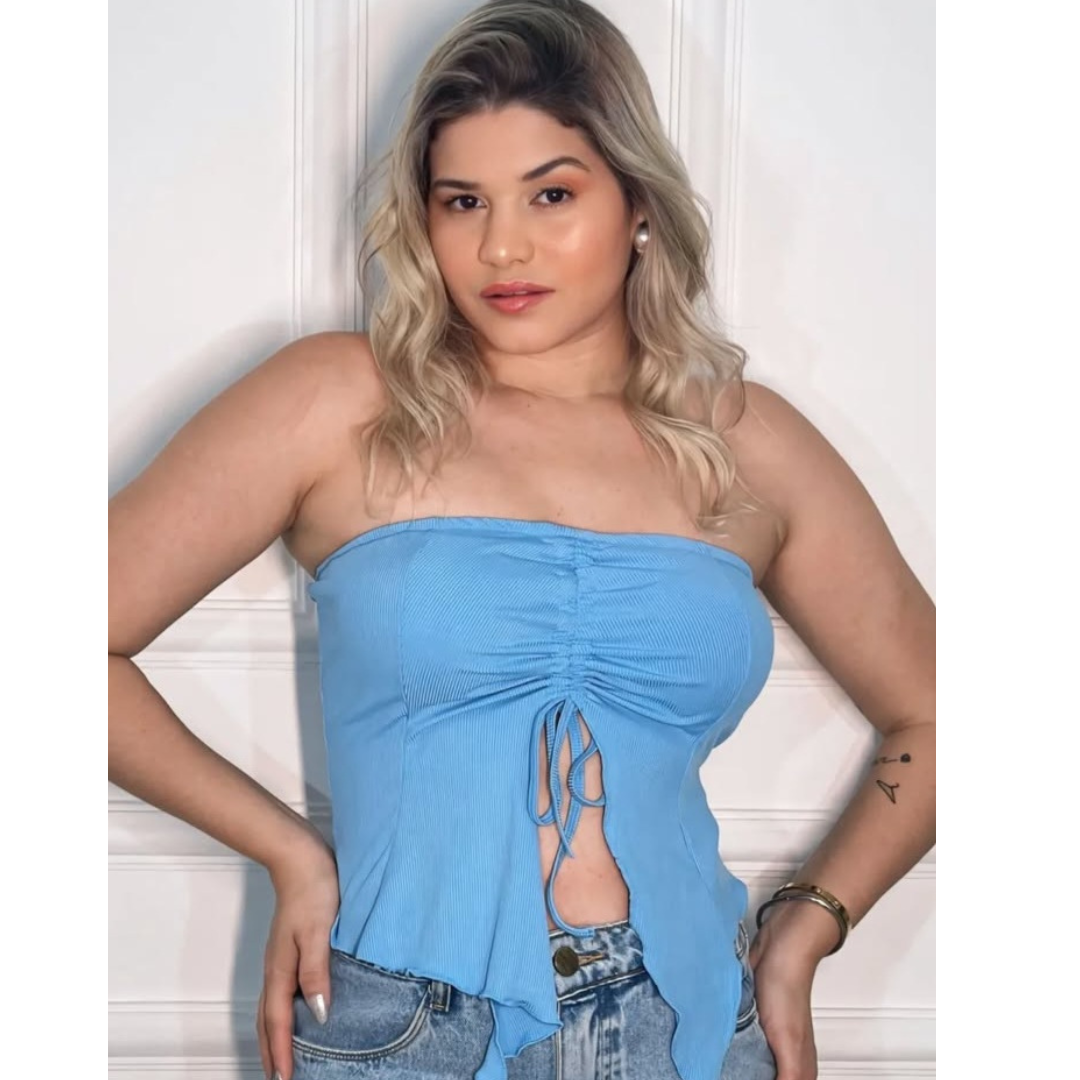 Cropped Tomara Que Caia com Amarração