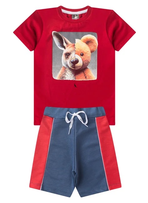 Conjunto Infantil Menino Vermelho