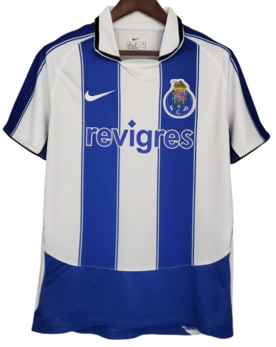 Camisa Retrô Porto I 03/04 - Nike Masculina - Branca com detalhes em azul