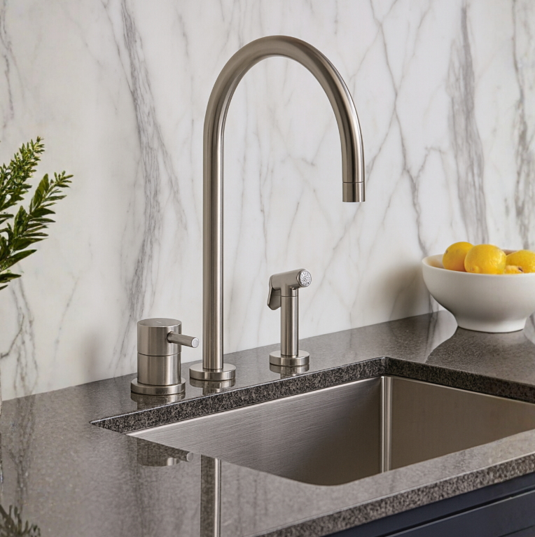 Torneira Gourmet Fiji com Ducha - Aço Inox 304