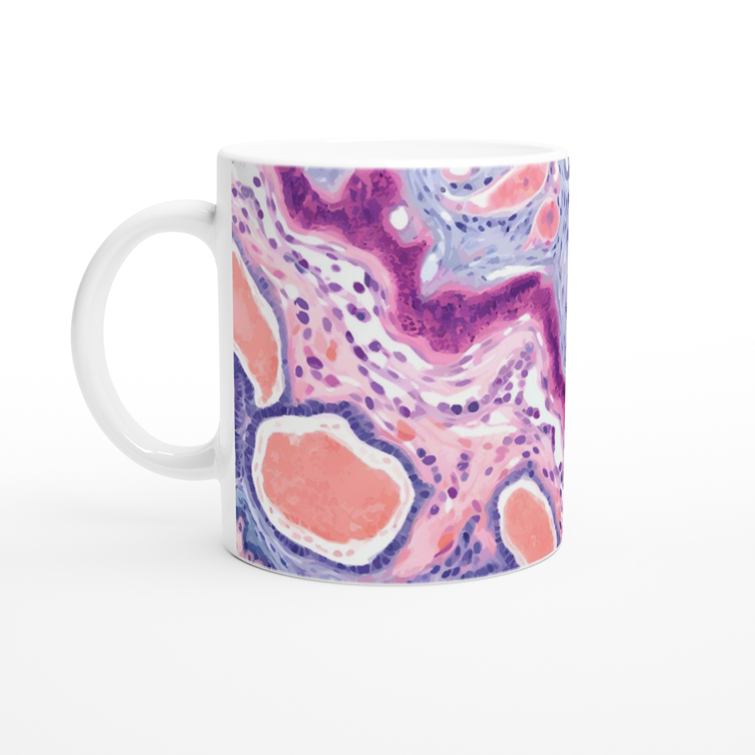 Caneca Histologia Aquarela   Ciência com Arte