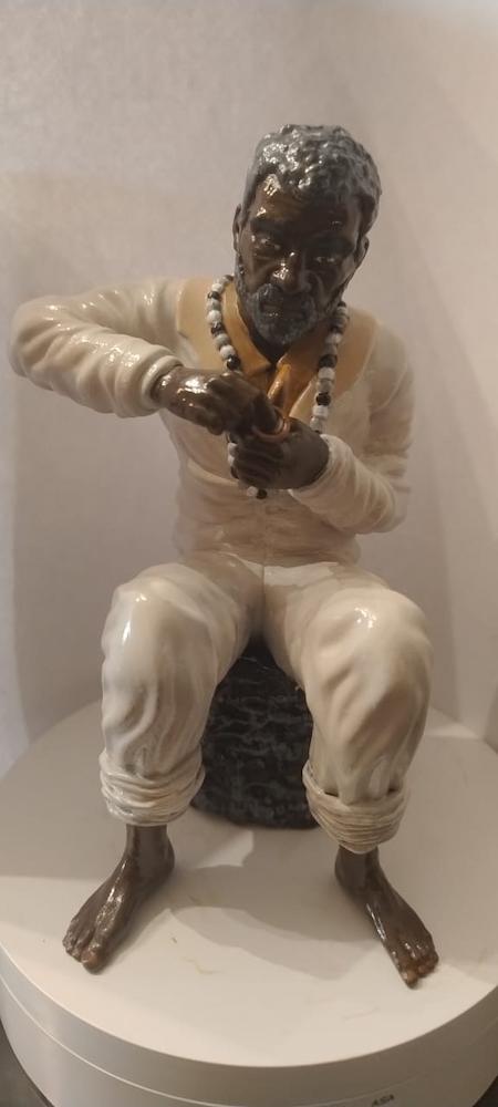 Preto Velho imagem em Resina