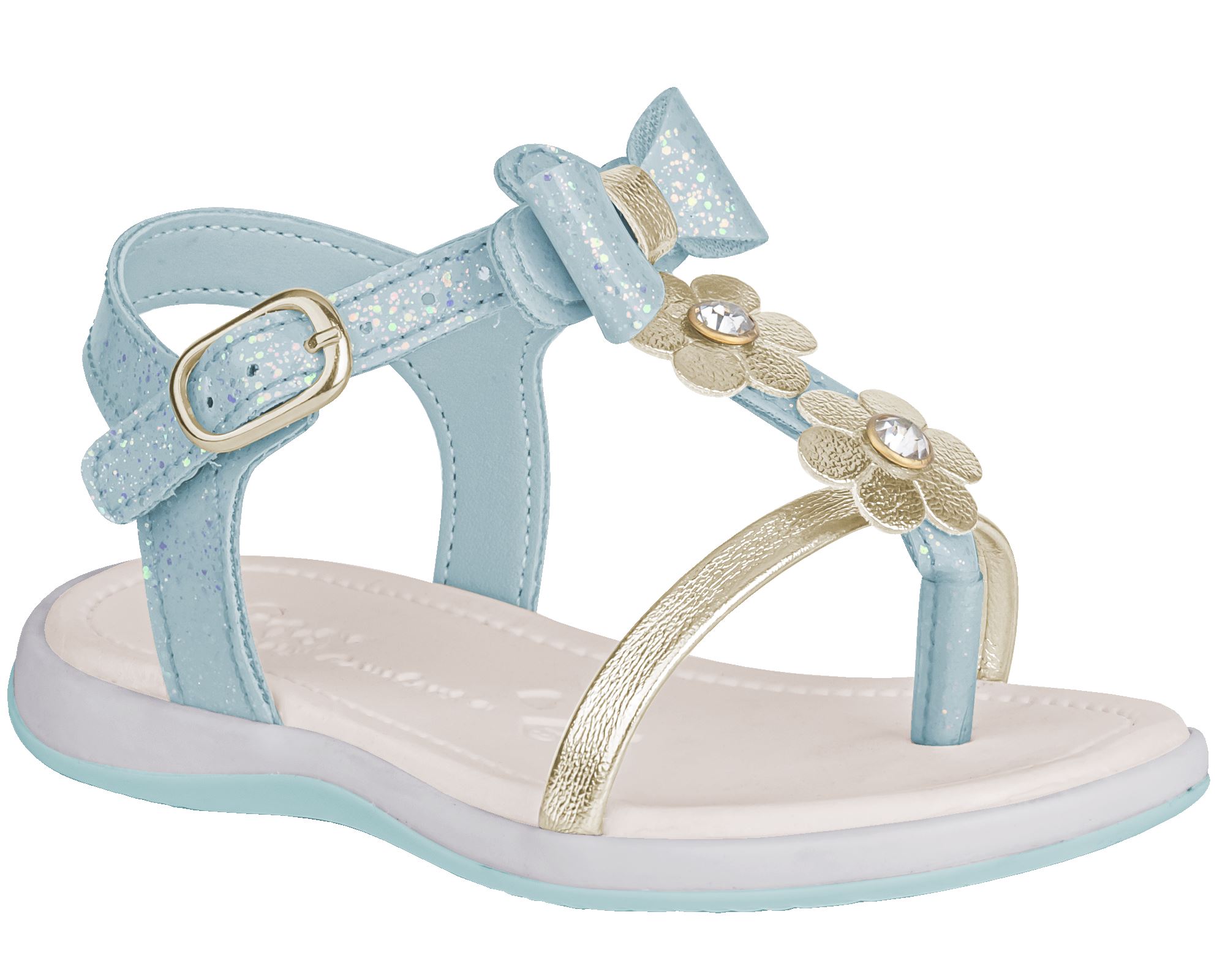 SANDALIA BABY EQUILIBRIO ANIS/OURO KIDY