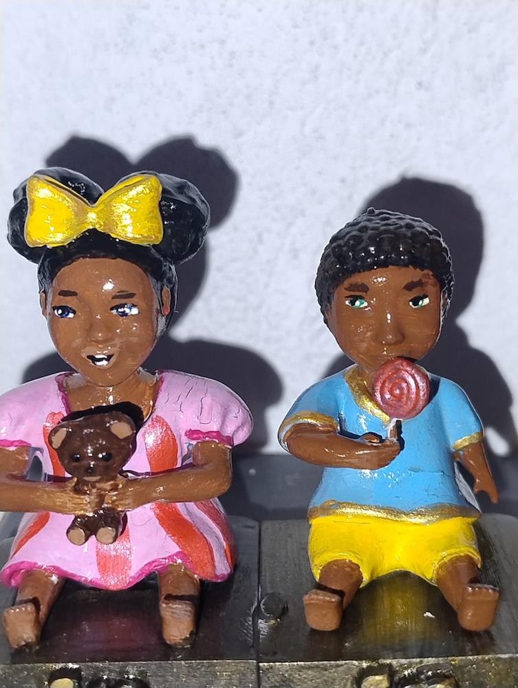 Casal de ere imagem em resina