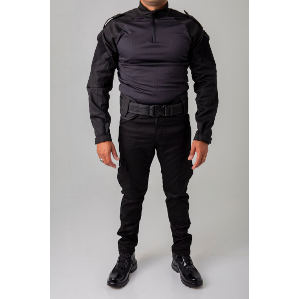Conjunto uniforme combat shirt e calça tática PRETO
