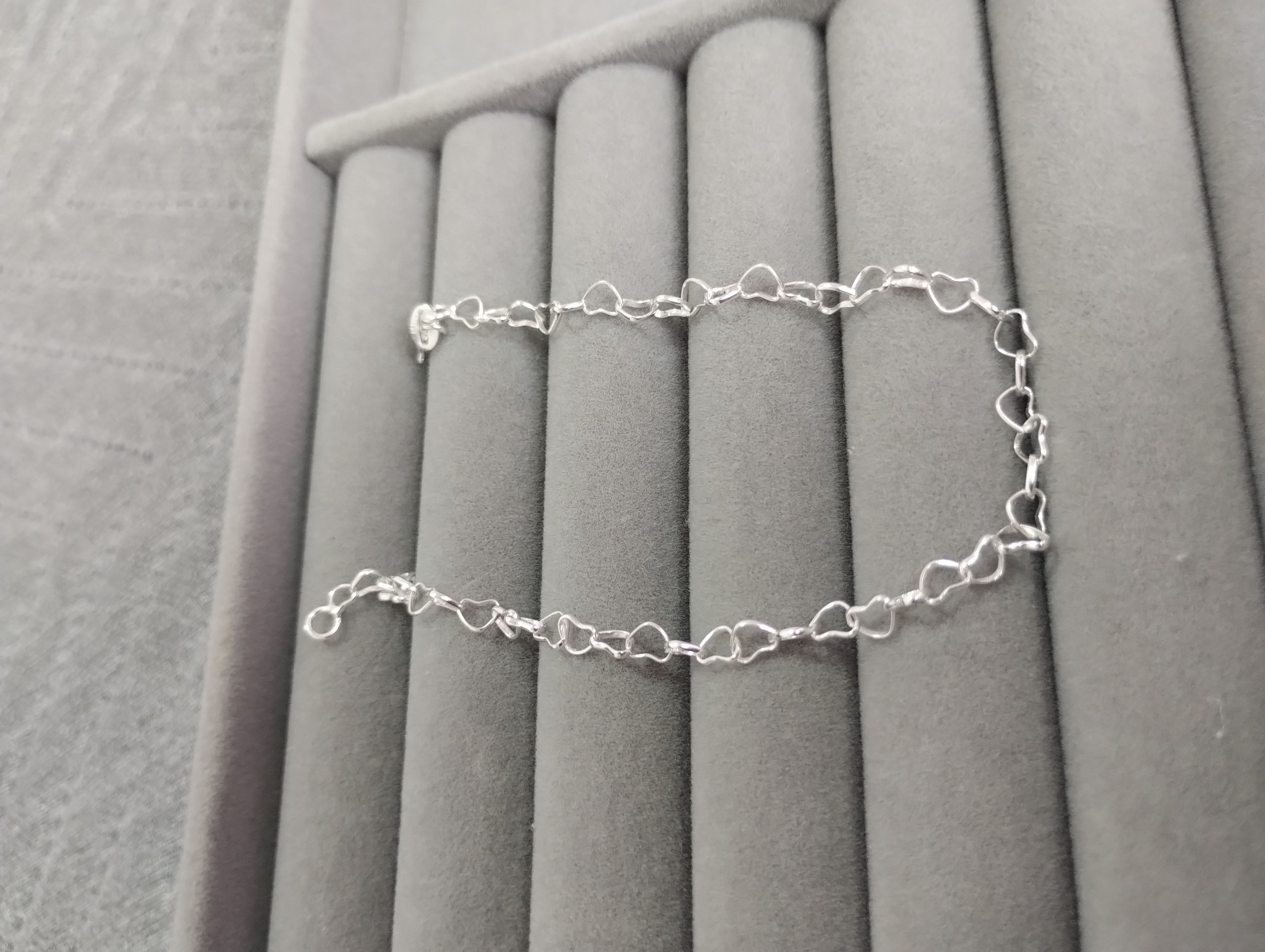 Pulseira Mini Corações em Prata 925