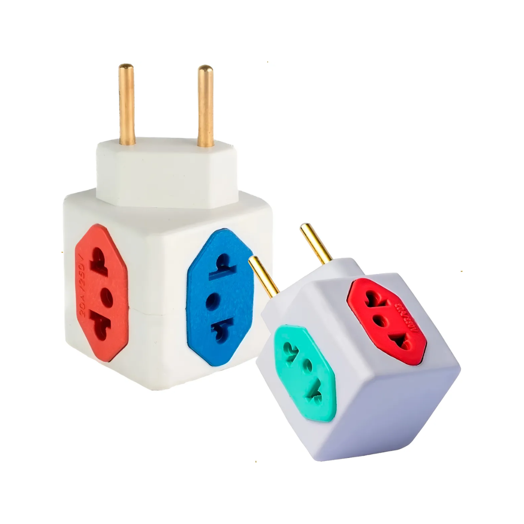 Adaptador De Tomada Benjamin Cubo 10a/20a Bivolt